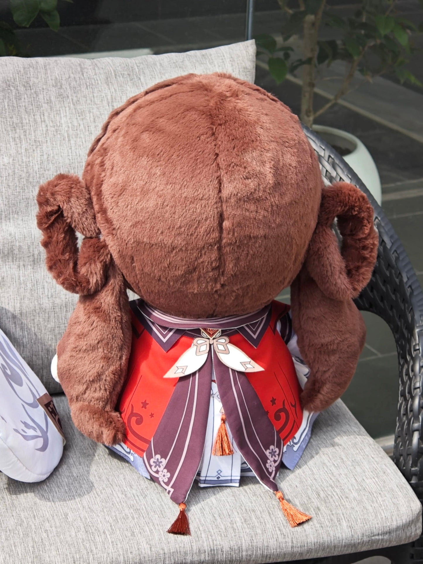 ¡¾Free Shipping¡¿Smile House Plush Genshin Impact Plushies Hutao Cherries Snow-Laden Big Eyes 40CM Plush Doll