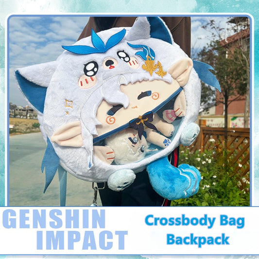 Smile House Plush Game Genshin Impact Neuvillette Crossbody Bag Backpack