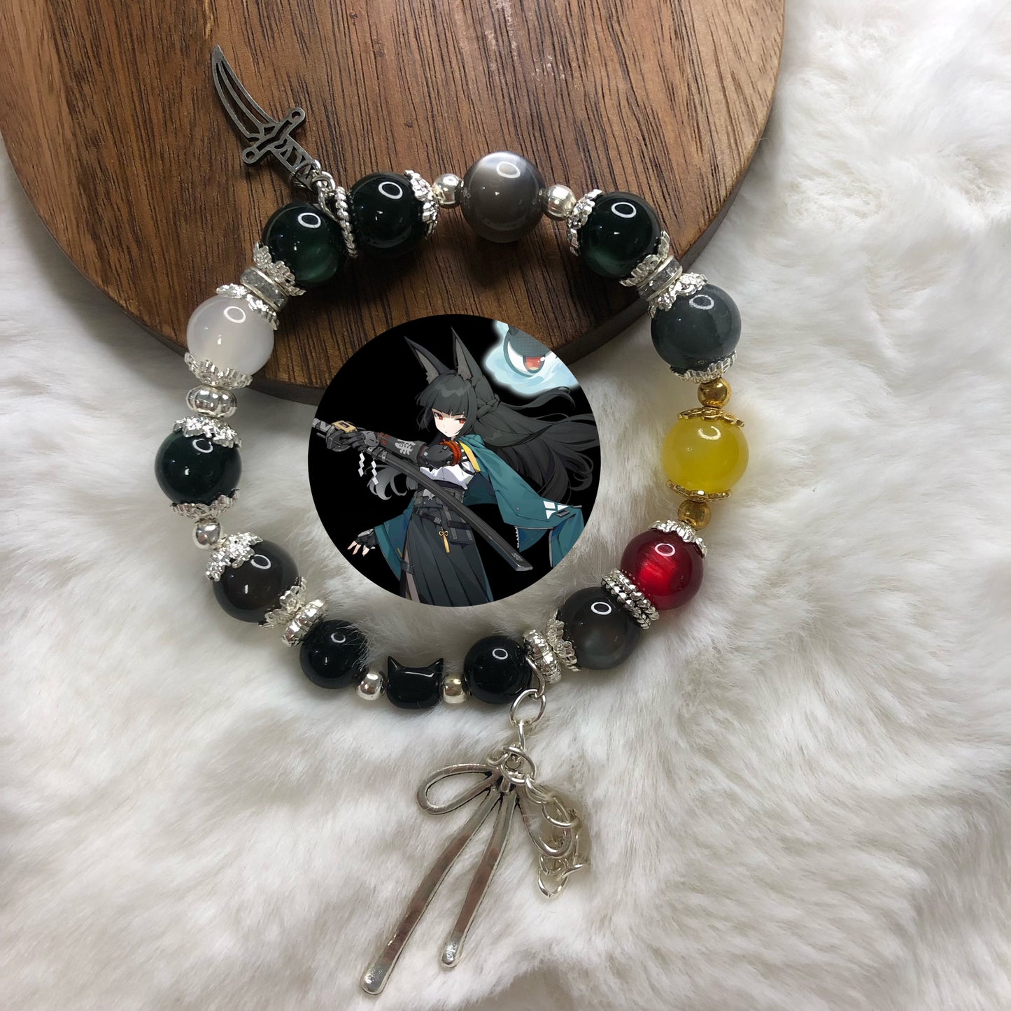 Free Shipping Smile House Plush Zenless Zone Zero ZZZ Miyabi Inspired Round Bracelet