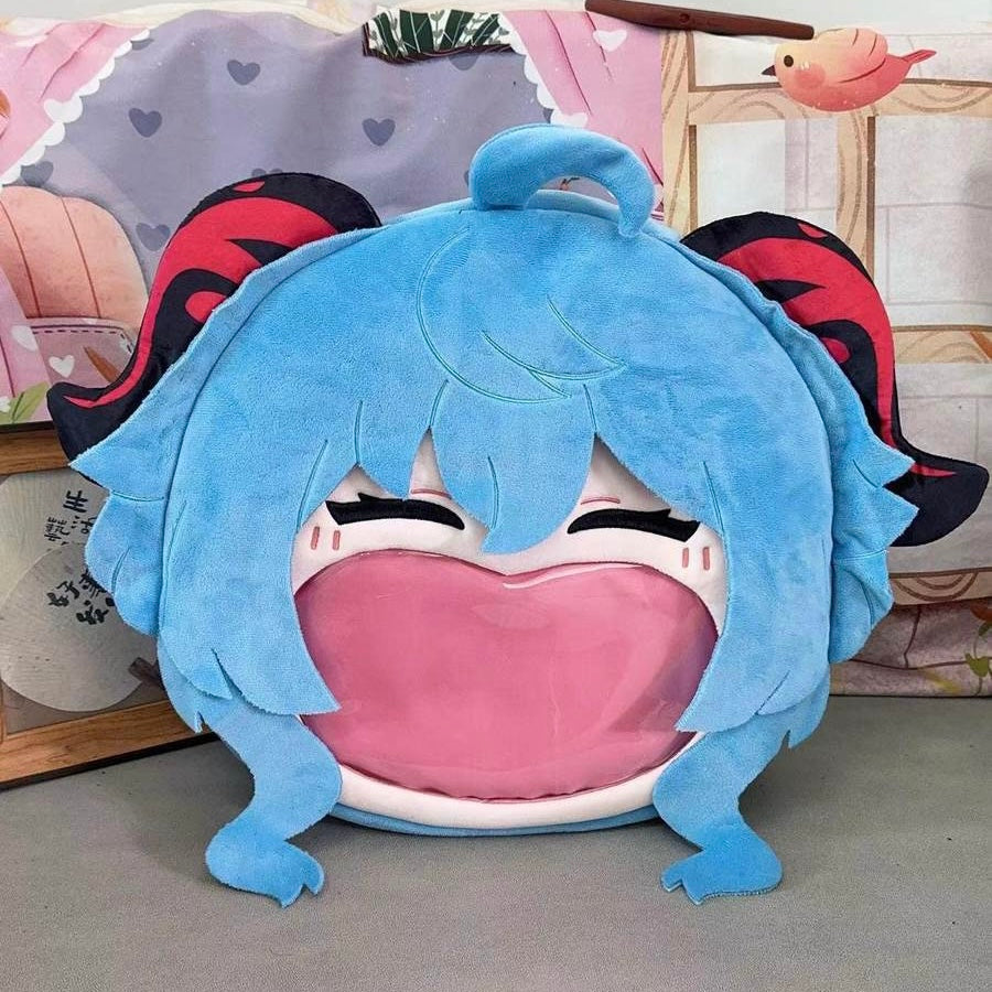 Smile House Plush Game Genshin Impact Ganyu Smile Backpack Crossbody Bag