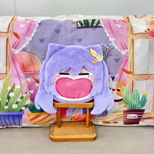 Smile House Plush Game Genshin Impact Keqing Crossbody Bag Backpack