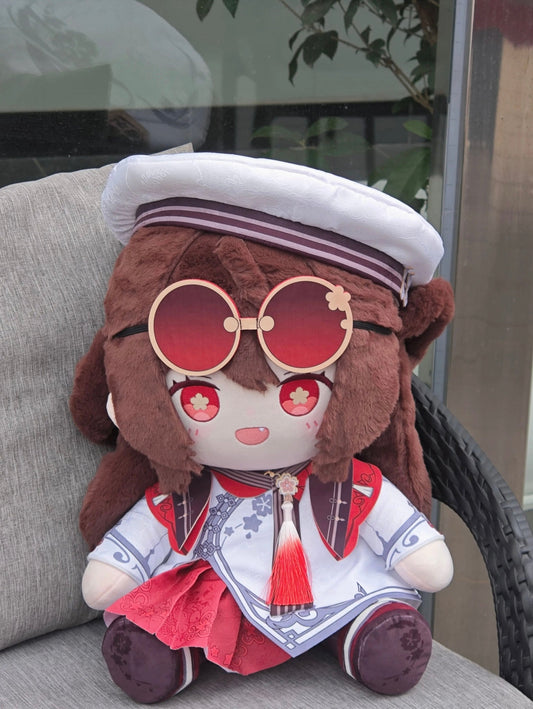 ¡¾Free Shipping¡¿Smile House Plush Genshin Impact Plushies Hutao Cherries Snow-Laden Big Eyes 40CM Plush Doll