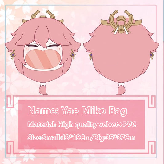 Smile House Plush Genshin Impact Yae Miko Backpack Crossbody Bag