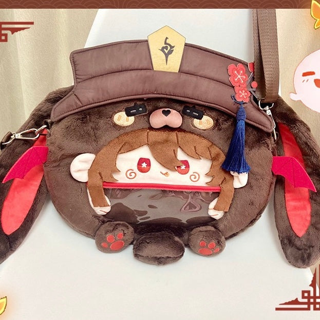 Smile House Plush Genshin Impact Fanart Hutao Hu Tao Inspired Crossbody Bag Backpack