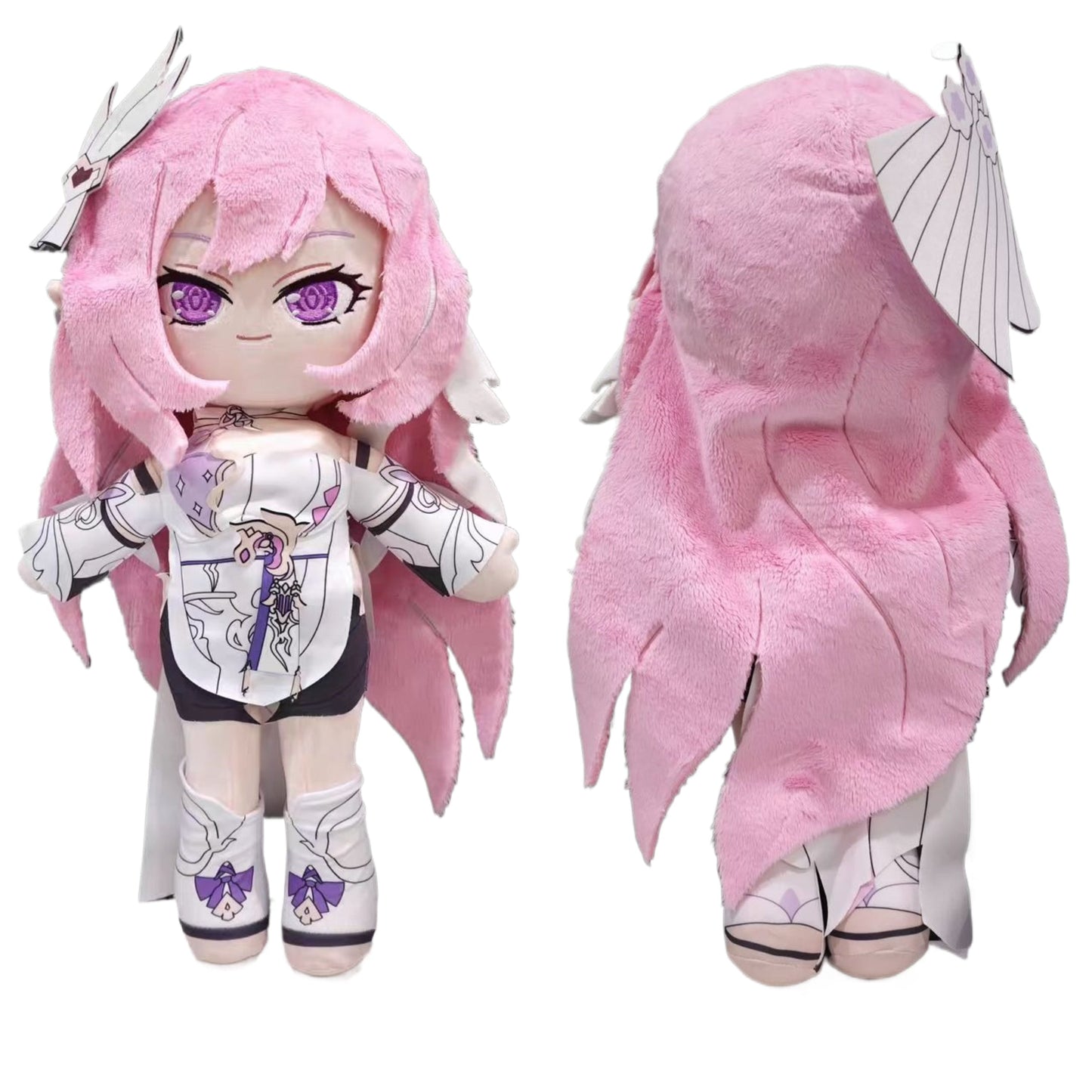 Smile House Plush Honkai Impact3 Plushies Elysia 45CM Standing Plush Doll With Skeleton