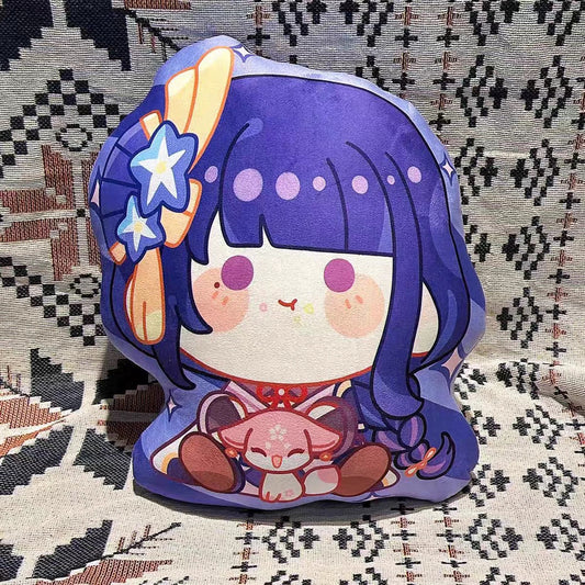 Smile House Plush Genshin Impact Pillow Raiden Shogun Plush Doll 38CM