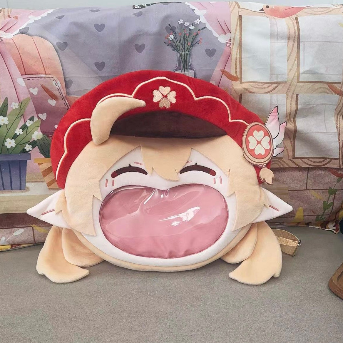 Smile House Plush Genshin Impact Klee Crossbody Bag Backpack