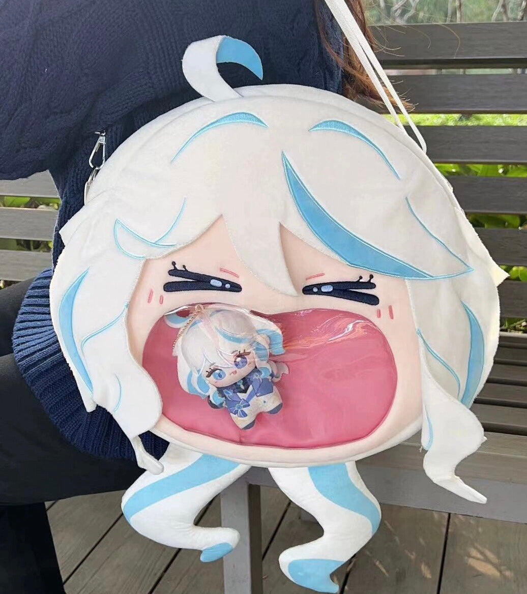 ¡¾Free Shipping¡¿Smile House Plush Game Genshin Impact Furina Backpack Crossbody Bag