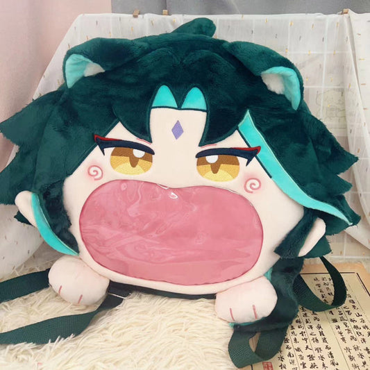 Smile House Plush Game Genshin Impact Xiao Backpack Bag