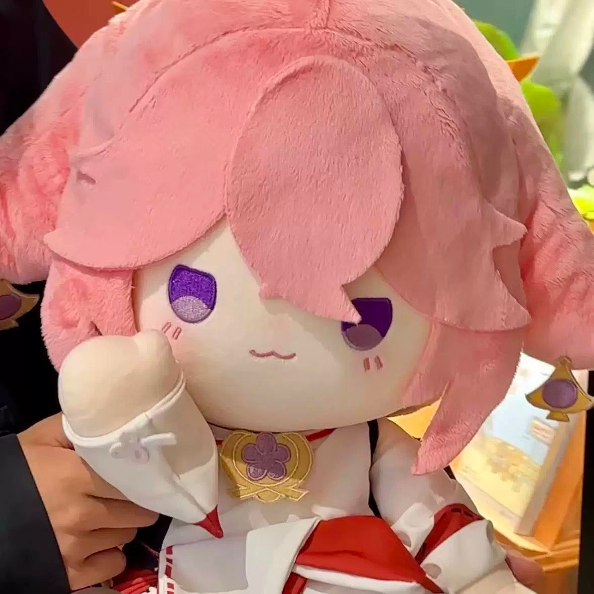 Smile House Plush Genshin Impact Plushies Staring Yae Miko Wave Mouth 40CM Plush Doll