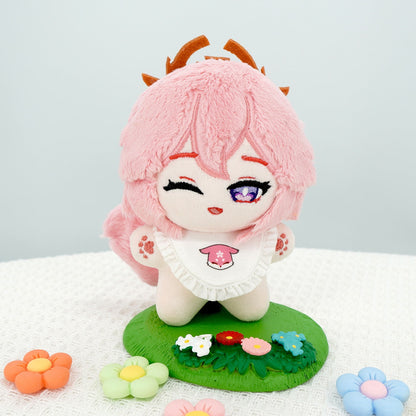 Smile House Plush Genshin Impact Fanart Plushie Yae Miko Cute Plush Doll 12 CM