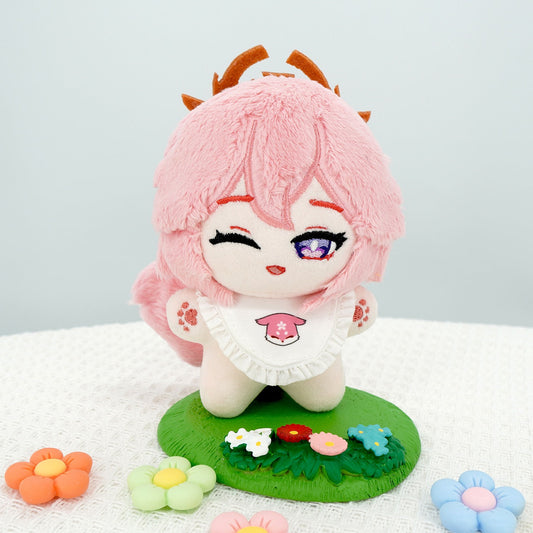 Smile House Plush Genshin Impact Fanart Plushie Yae Miko Cute Plush Doll 12 CM