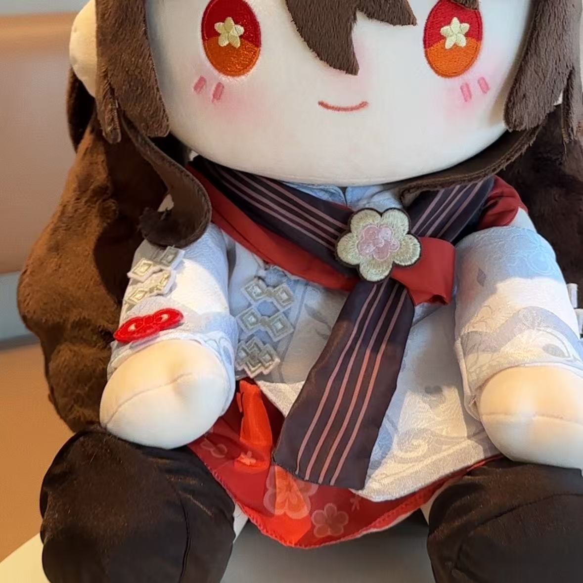 Smile House Plush Genshin Impact Plushies Staring Hutao Cherries Snow-Laden 40CM Plush Doll