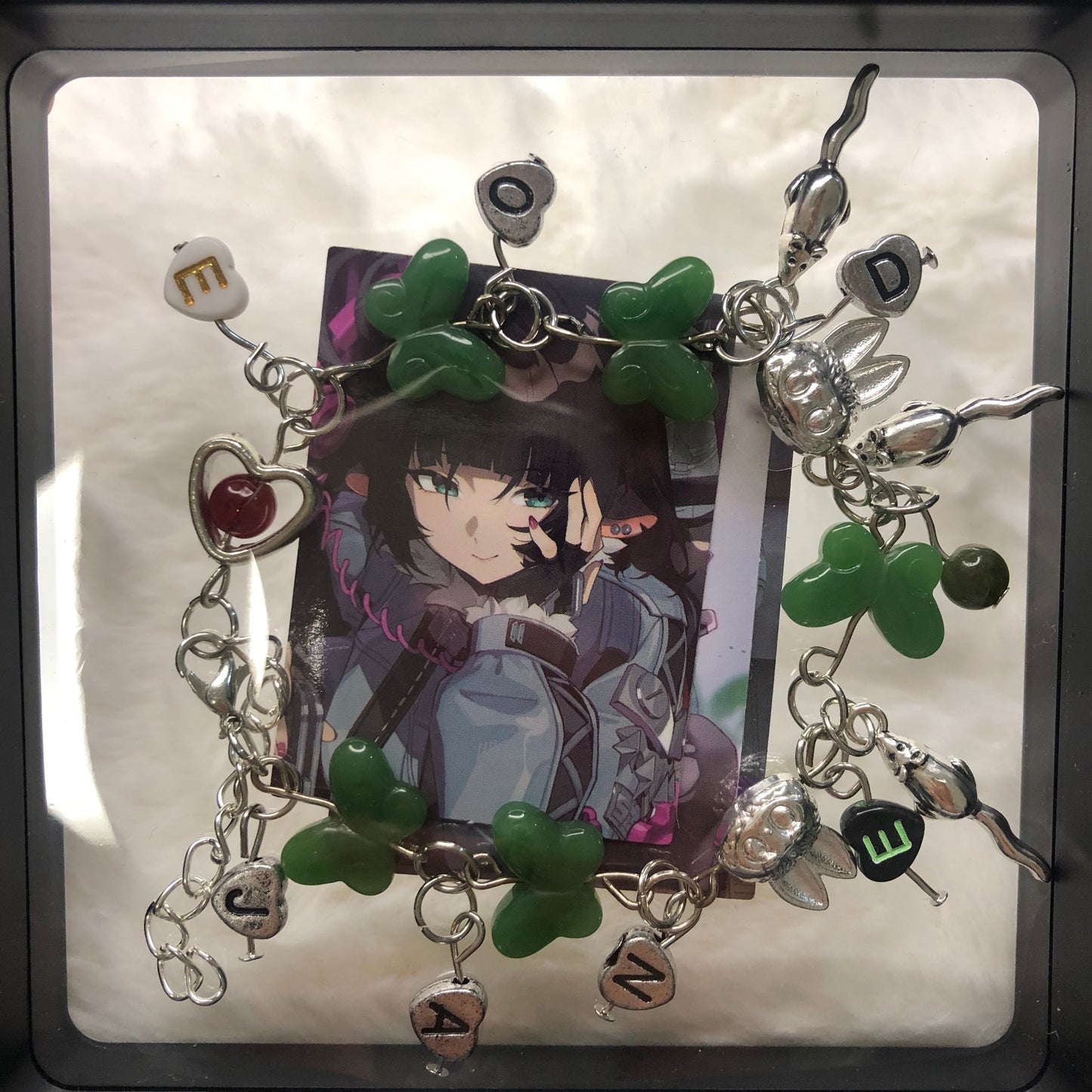 Free Shipping Smile House Plush Zenless Zone Zero ZZZ Jane Doe Inspired Flat Beads Bracelet