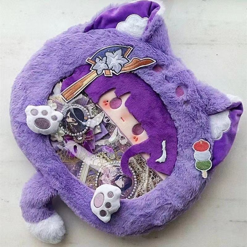 Smile House Plush Genshin Impact Baal Raiden Shugou Plush Corssbody Bag Backpack