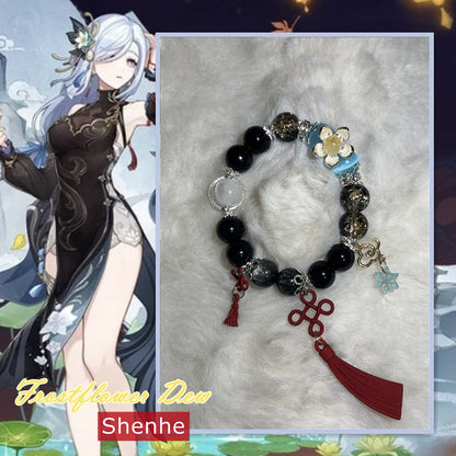 Smile House Plush Genshin Impact Shenhe New Outfit Frostflower Dew Bracelet