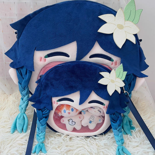 Smile House Plush Game Genshin Impact Venti Backpack Crossbody Bag