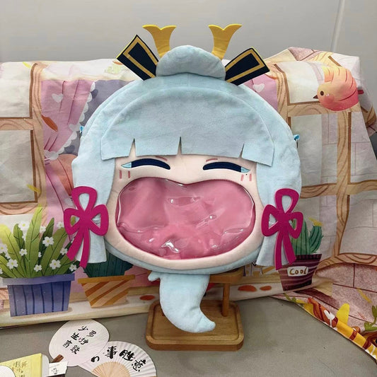 Smile House Plush Game Genshin Impact Kamisato Ayaka Backpack Crossbody Bag