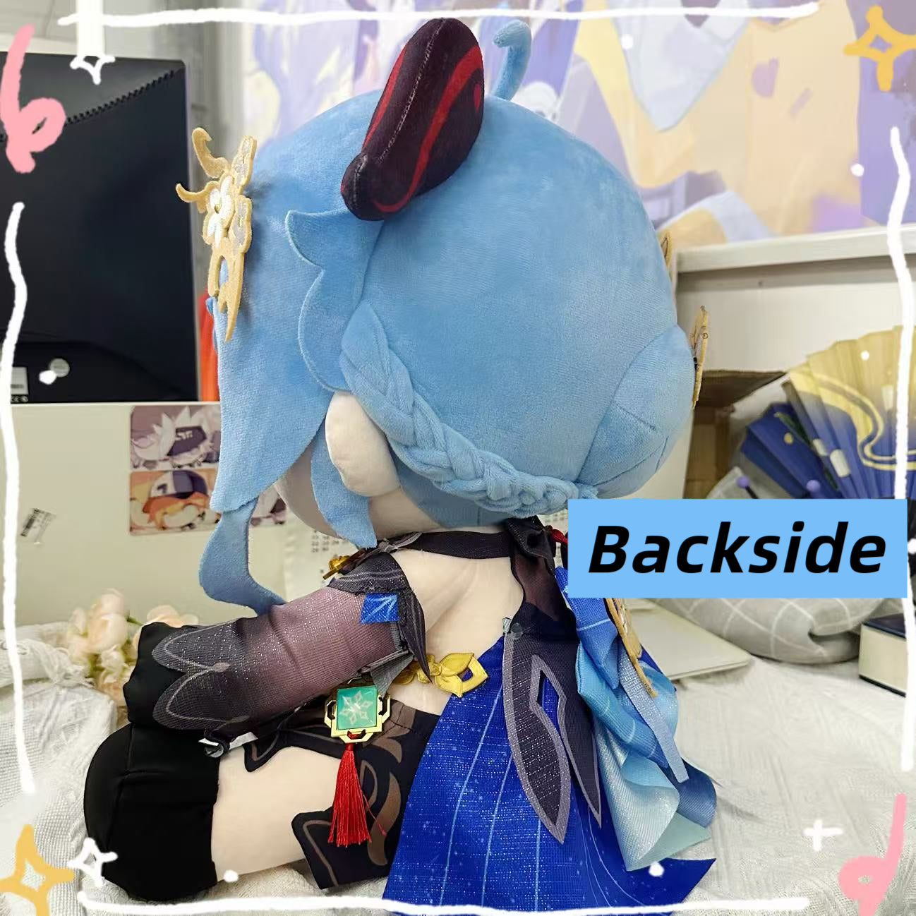 Smile House Plush Genshin Impact Plushies Ganyu New Outfit Twilight Blossom Staring Eyes 40CM Plush Doll