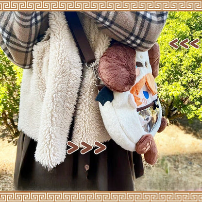 Smile House Plush Anime Chu Backpack Corssbody Bag