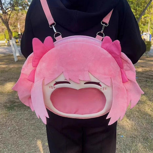 Smile House Plush Puella Magi Madoka Magica Kaname Madoka Crossbody Bag Backpack