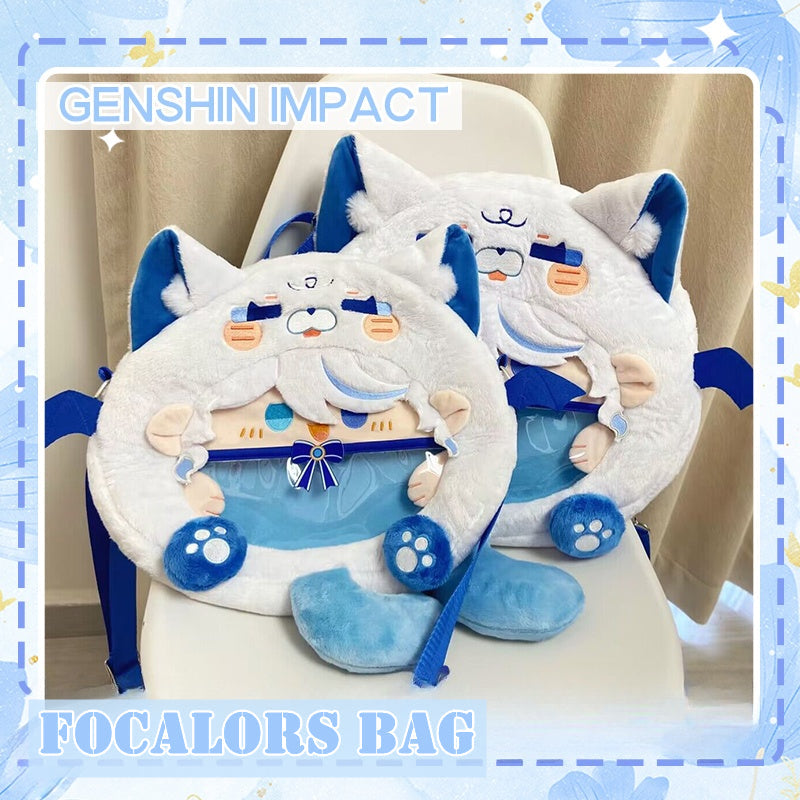 Smile House Plush Genshin Impact Focalors Furina Crossbody Bag Backpack