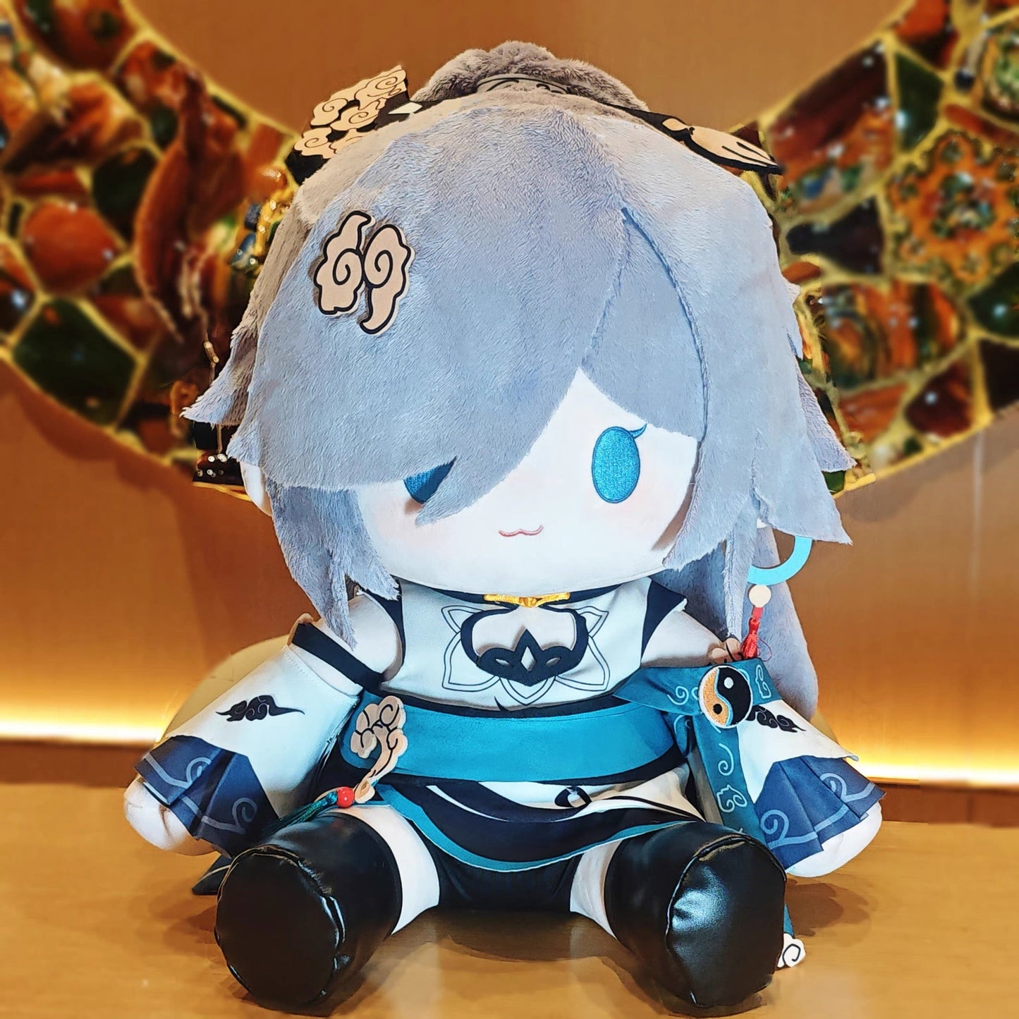 Smile House Plush Honkai Impact 3: Fuhua Azure Empyrea battlesuit 40CM Staring Eyes Plush Doll