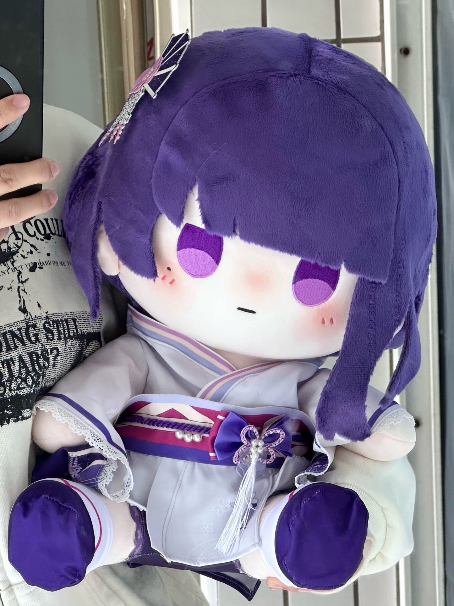 Smile House Plush Genshin Impact Plushie Big Eyes Baal Ei Raiden Shugun 40CM Plush Doll