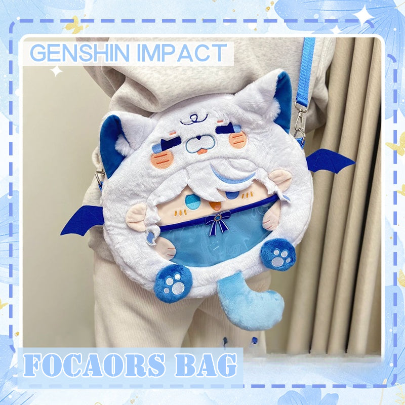 Smile House Plush Genshin Impact Focalors Furina Crossbody Bag Backpack
