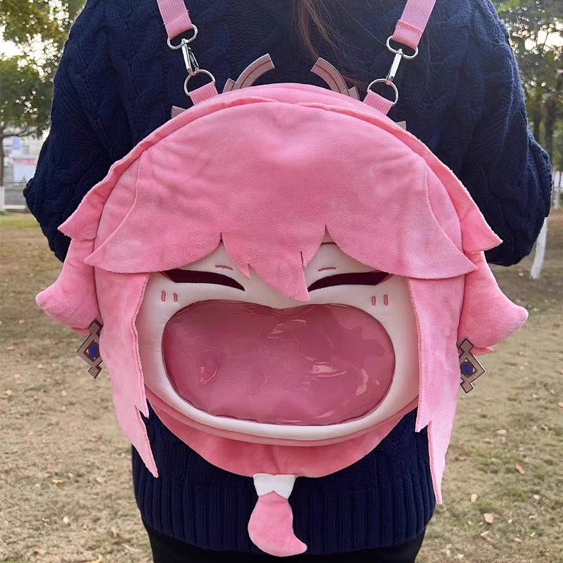 Smile House Plush Genshin Impact Yae Miko Backpack Crossbody Bag