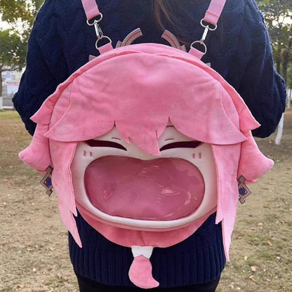 Smile House Plush Genshin Impact Yae Miko Backpack Crossbody Bag