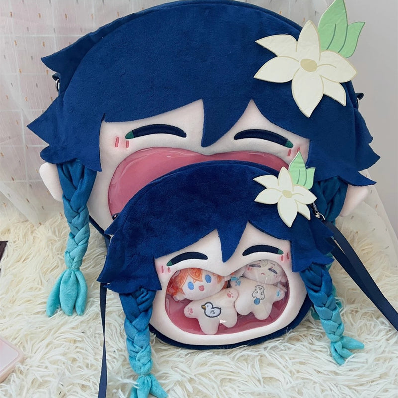 Smile House Plush Game Genshin Impact Venti Backpack Crossbody Bag