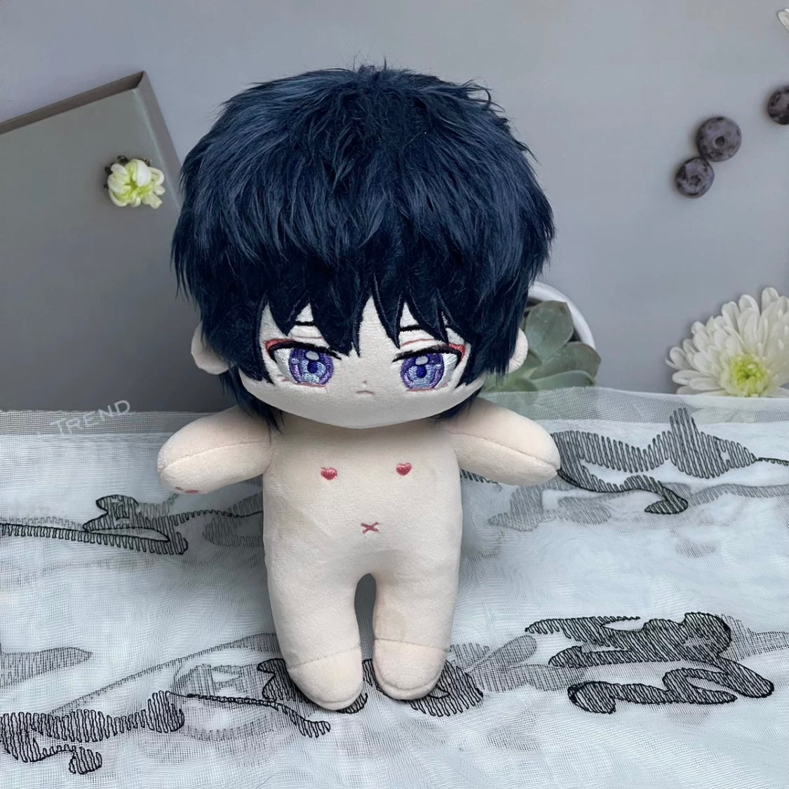 Smile House Plush Genshin Impact plushie Wanderer Scaramouche Kabukimono Plush Doll 20 CM