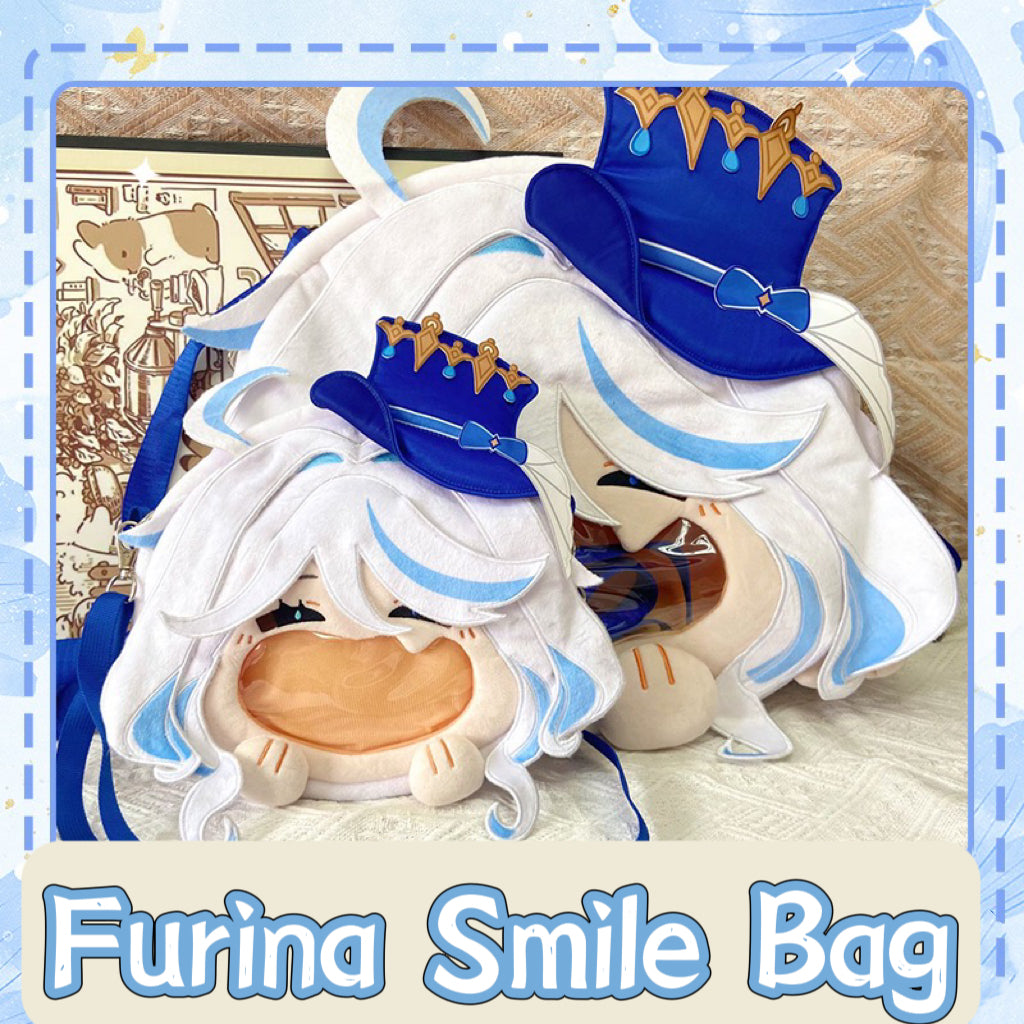 Smile House Plush Game Genshin Impact Furina Forcalors Backpack Crossbody Bag