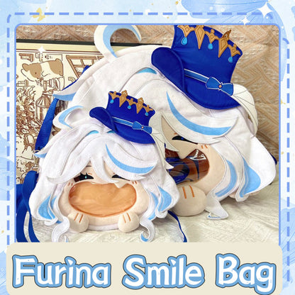 Smile House Plush Game Genshin Impact Furina Forcalors Backpack Crossbody Bag
