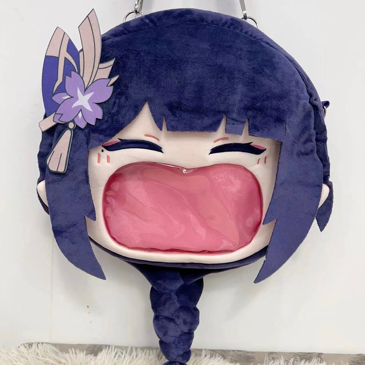 Smile House Plush Game Genshin Impact Baal Raiden Shogun Crossbody Bag Backpack