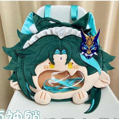 Smile House Plush Genshin Impact Fanart Xiao Smile Bag Crossbody Backpack