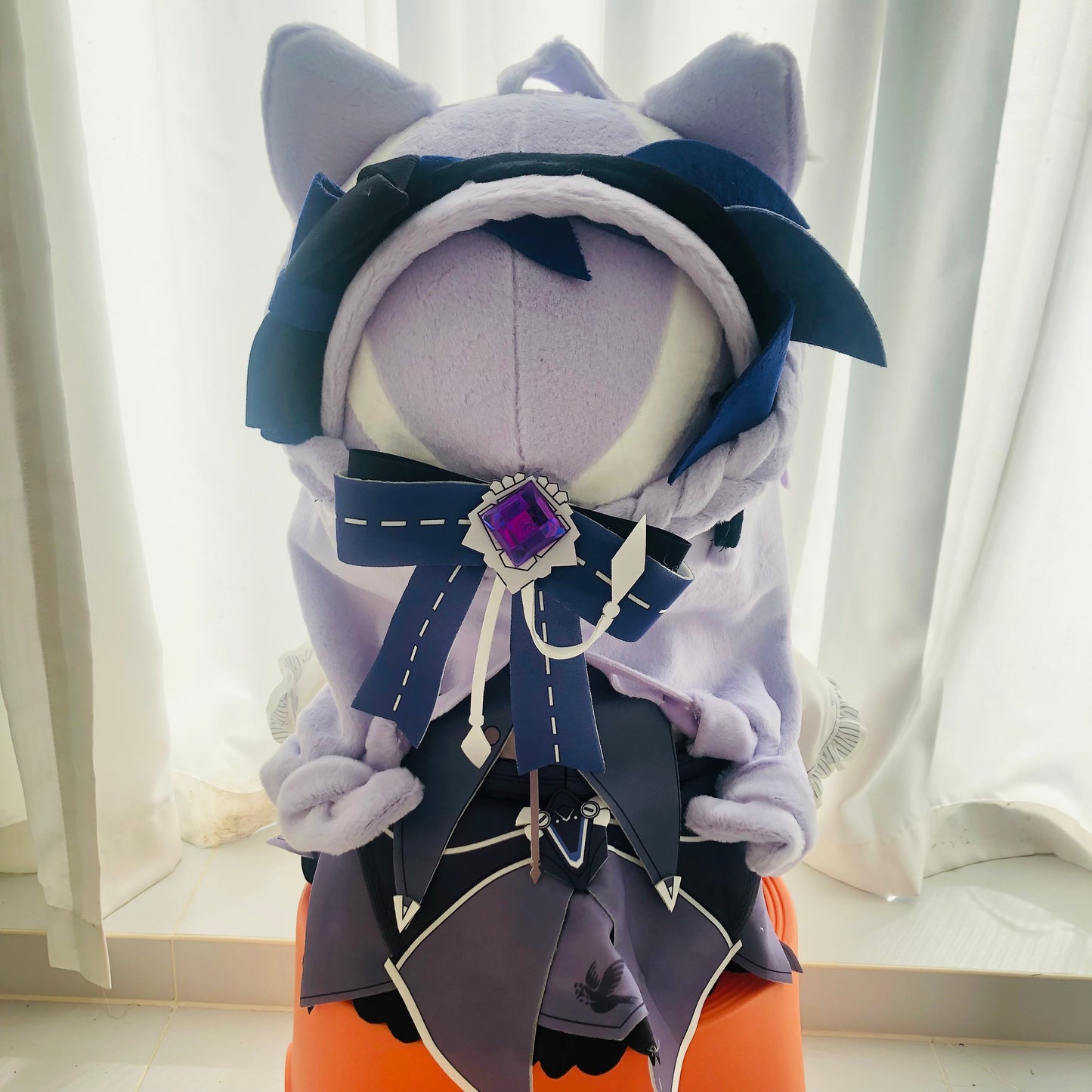 FREE SHIPPING Smile House Plush Zenless Zone Zero/ZZZ Plushies Vivian Big Eyes Plush Doll 40CM With Removable Cat Ears