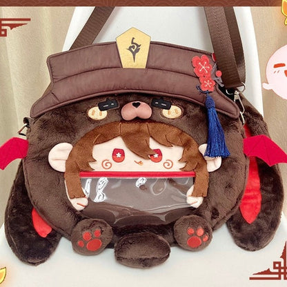 Smile House Plush Genshin Impact Fanart Hutao Hu Tao Inspired Crossbody Bag Backpack