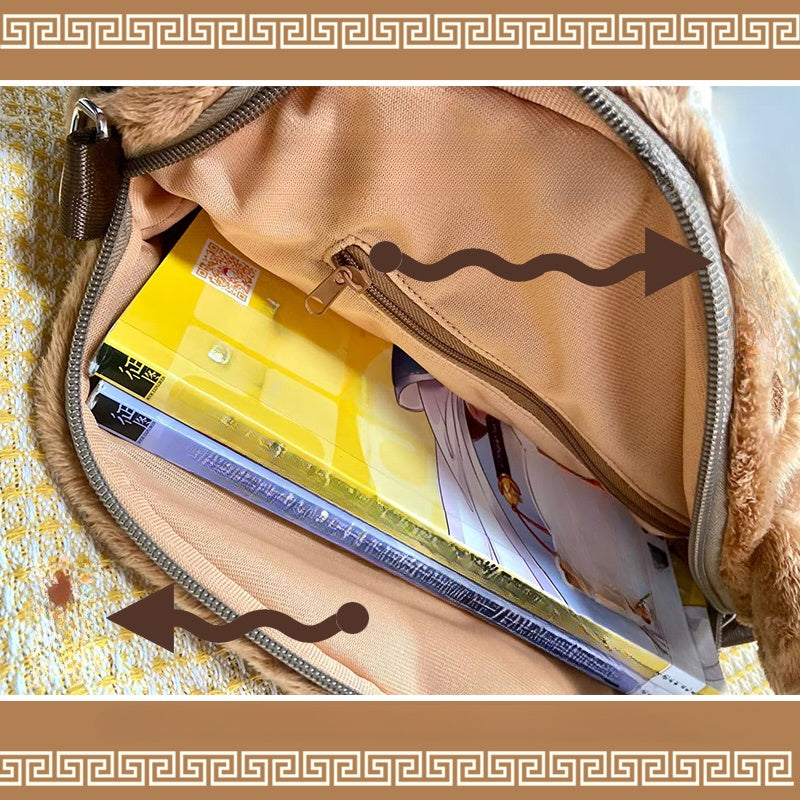 Smile House Plush Anime Chu Backpack Corssbody Bag