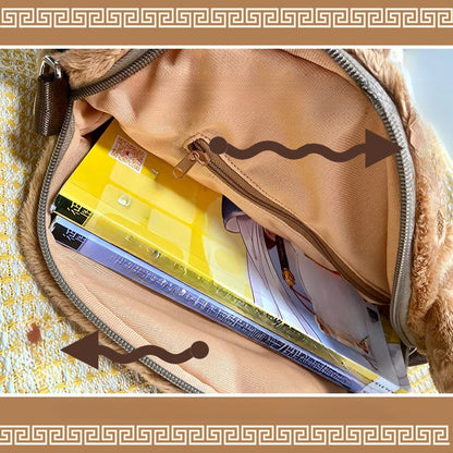 Smile House Plush Anime Chu Backpack Corssbody Bag