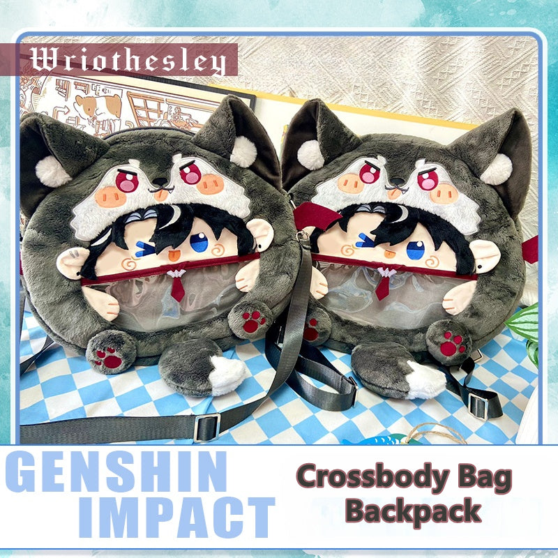 Smile House Plush Game Genshin Impact Wriothesley Crossbody Bag Backpack