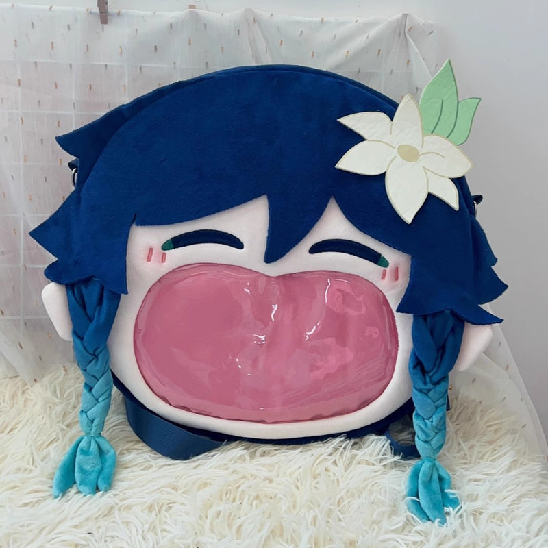 Smile House Plush Game Genshin Impact Venti Backpack Crossbody Bag