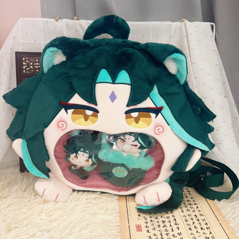 Smile House Plush Game Genshin Impact Xiao Backpack Bag