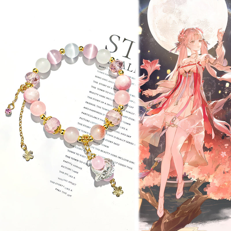 Smile House Plush Game Wuthering Waves Jinhsi Peach Blossom Inspired Bracelet