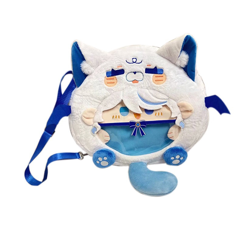 Smile House Plush Genshin Impact Focalors Furina Crossbody Bag Backpack