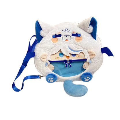 Smile House Plush Genshin Impact Focalors Furina Crossbody Bag Backpack