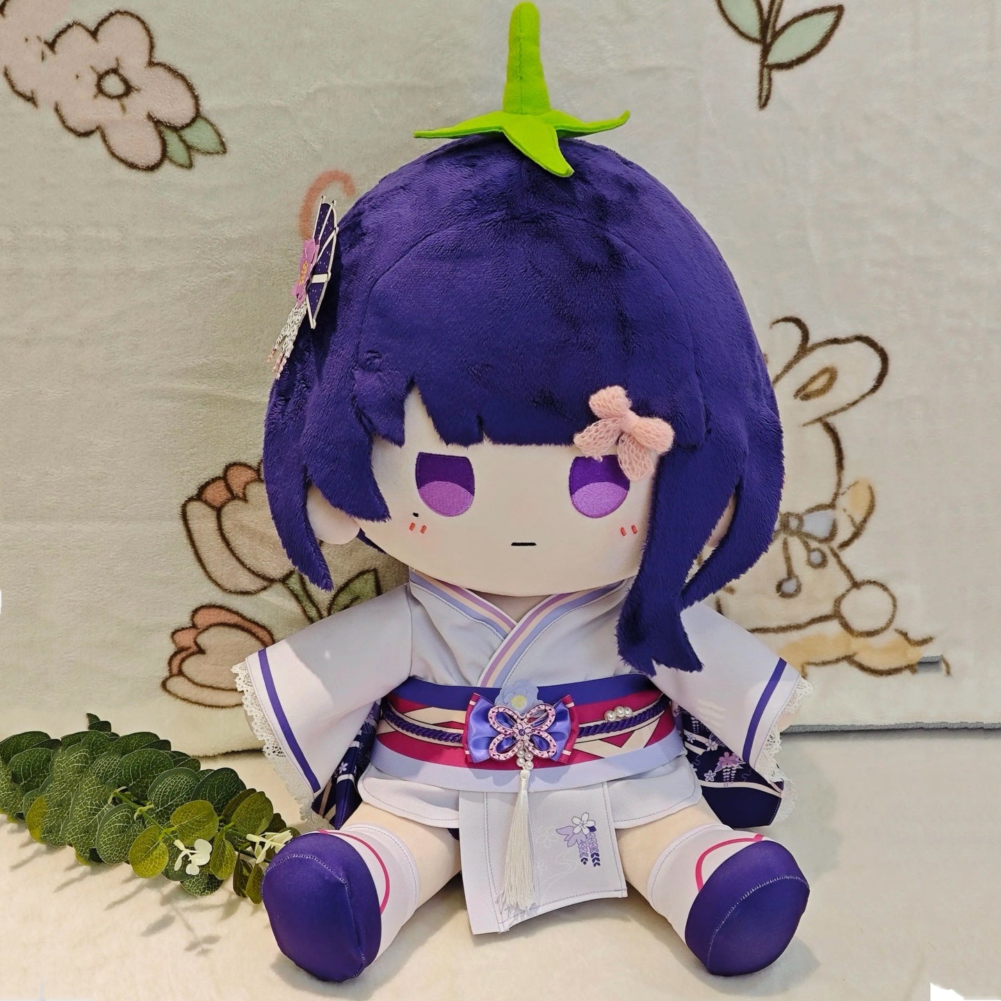 Smile House Plush Genshin Impact Plushies Raiden Shogun Baal Eggplant Ver 40CM Plush Doll