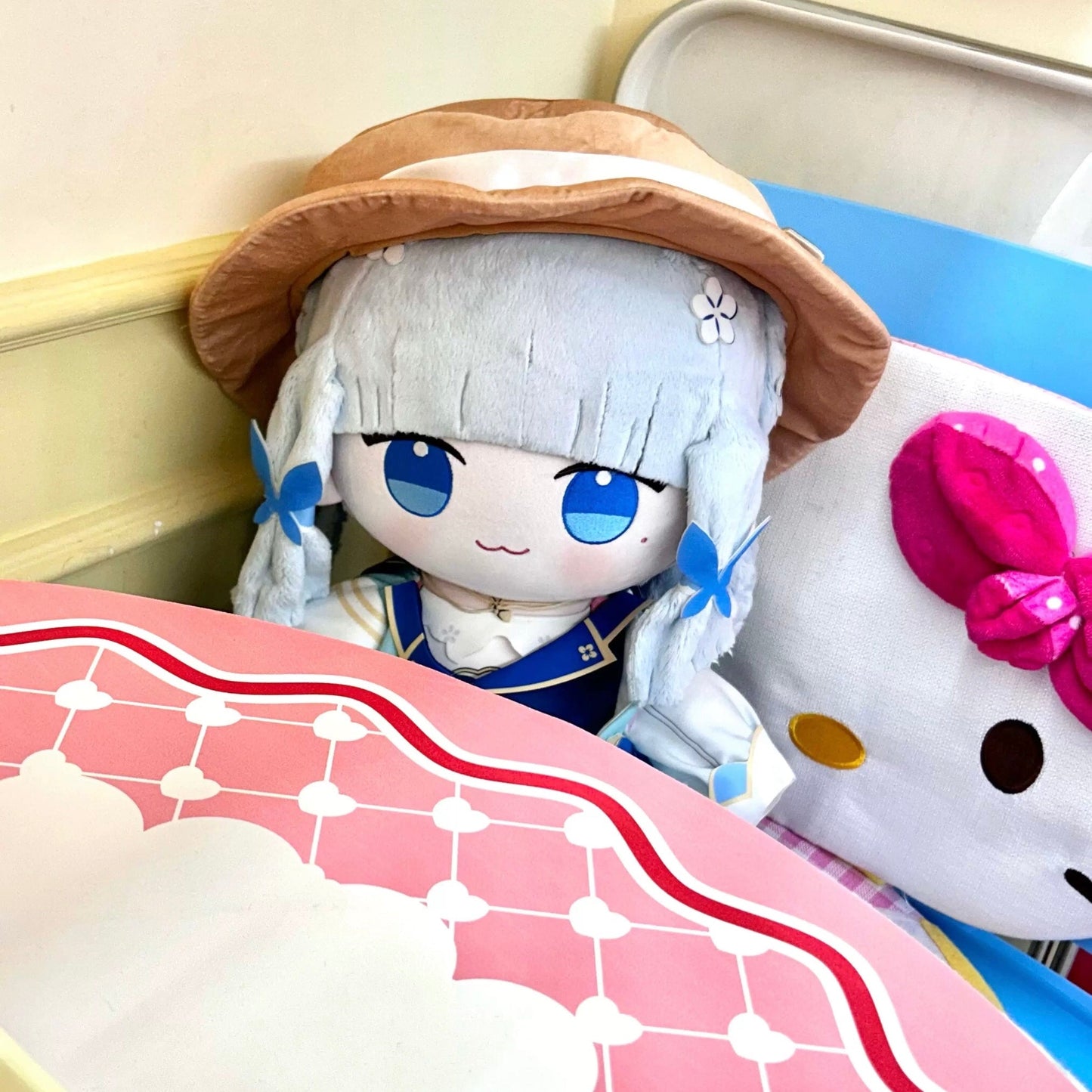 Smile House Plush Genshin Impact Plushies Big Eyes Ayaka Fontaine Springbloom Missive 40CM Plush Doll
