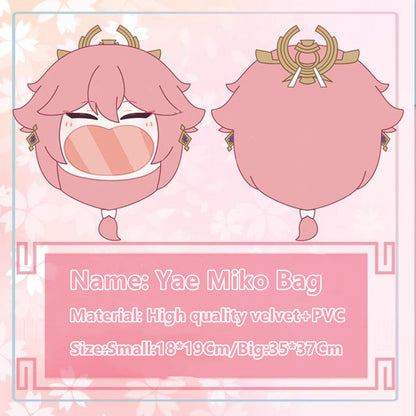 Smile House Plush Genshin Impact Yae Miko Backpack Crossbody Bag